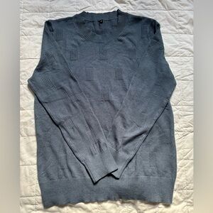 Elegant Gray Crew Neck Sweater